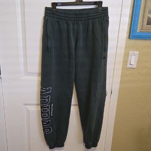 Adidas Dark Green Joggers with Logo Size Medium